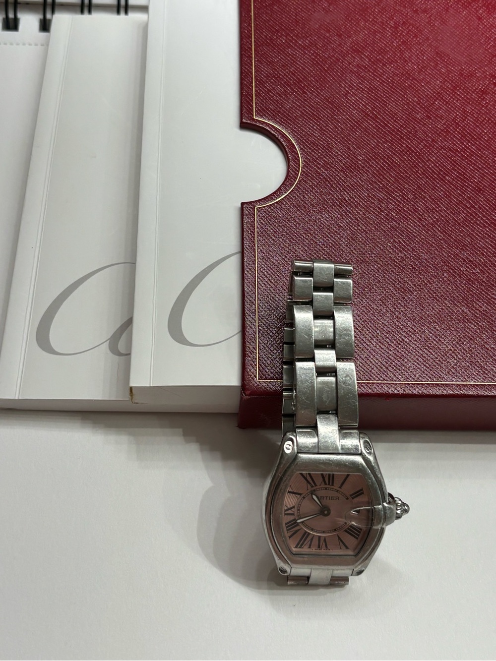 Cartier Roadster Women’s Stainless Steel Watch with Pink Dial - Picture 4 of 4